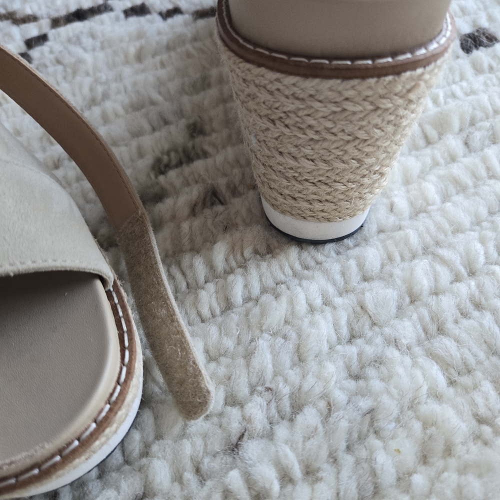 Cole Haan Cream Wedge Sandals - Picture 5 of 5